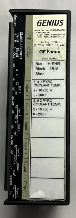 Used GE FANUC IC660BBA100 PLC Input & Output Ohio US | Surplus Asset Holdings #1236357