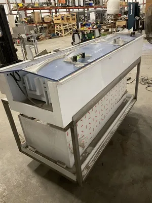 6.5ft Plastic Electro-Plating Dip Tank with 2 Trays 46.75” l  x 7.75” w x 7” h