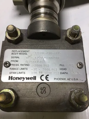 Honeywell STG170R-C20-B07P Smart Pressure Transmitter Press Rating 3000 PSI