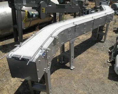 Conveyor, Belt, 10" x 15', S/st, Turns #S741214