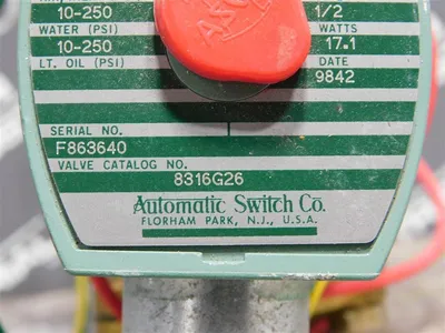 ASCO 8316G26 Red Hat Solenoid Valve New