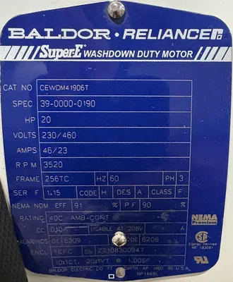BALDOR RELIANCE CEWDM41906T Motors | ESS Industrial Equipment Sales (10)