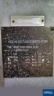 USED Glatt 40 HP Glatt Process Blower, XP Rated