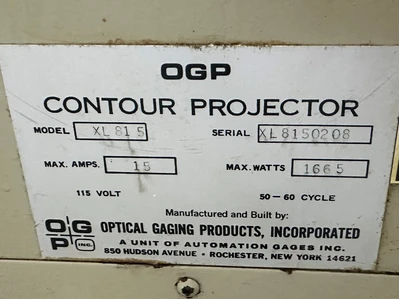 OGP XL-816 15" OPTICAL COMPARATOR