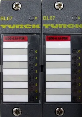 NEW TURCK BL67-16DO-0.1A-PNR MODULE AND MANIFOLD BL6716DO01APNR BL67-B-VA-P1
