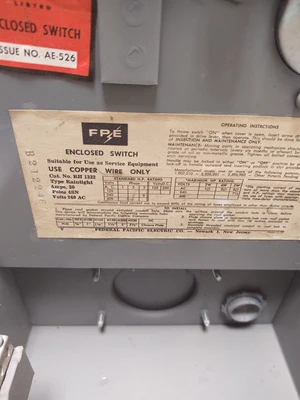 USED Federal Pacific 3122
