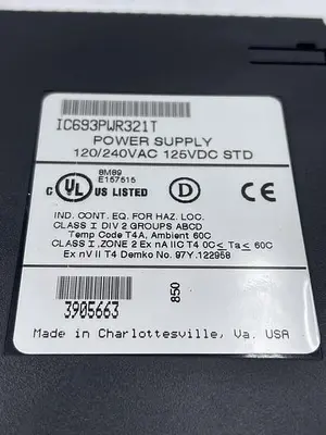 Used GE GE IC693PWR321T PLC Input & Output | ND Industrial Surplus #1214820
