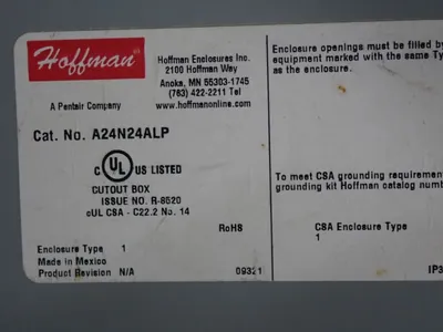 USED HOFFMAN / JOHNSON CONTROLS A24N24ALP / S350P