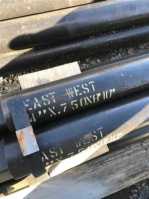 New | in-Stock AFTERMARKET 4" OD X .750" WALL X 8'10" X 2.5 Z THREAD DRILL PIPE Construction Equipment Parts Pennsylvania US | East West Machinery & Drilling #1416278