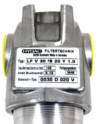 NEW HYDAC LF-V-30-IB-20-Y-1.0 0030-D-020-V FILTER 0030D020V