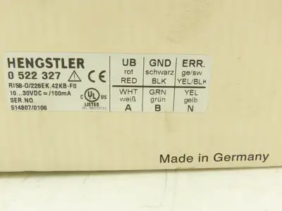Hengstler 0 522 327 Rotary Encoder 10mm Shaft 226 Step IP64