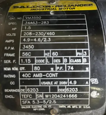 USED POWDER PROCESS SOLUTIONS DC-58-9-3B-F