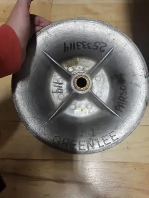 Greenlee Aluminum Conduit Bender Head and Cable Pulley Sheave