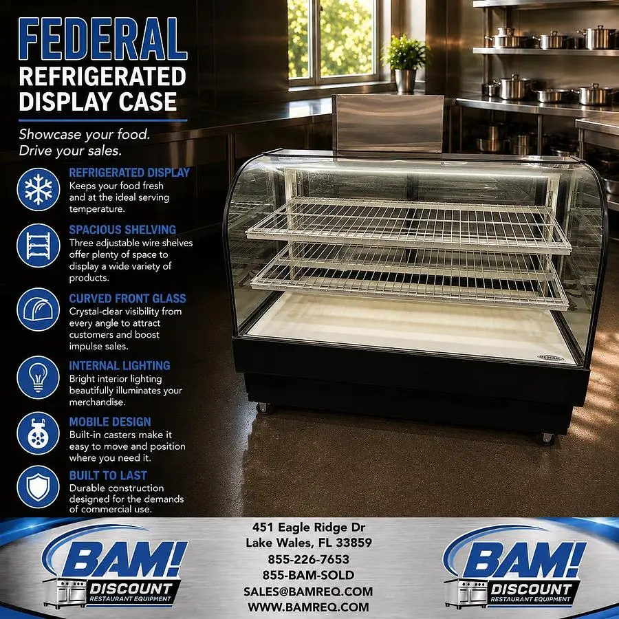 Used FEDERAL CGD5948 Display Refrigerators Florida US | BAM Discount Restaurant Equipment #1402997