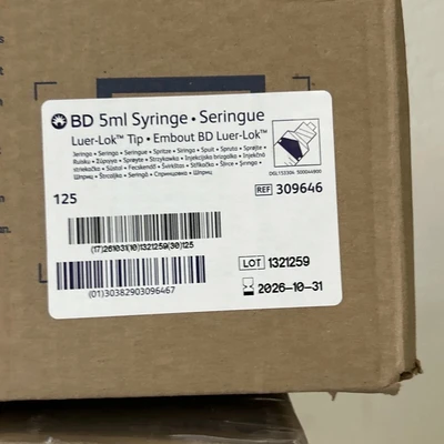 BD 5ml Luer-Lok Tip Ref 309646 (4) Boxes Of 125 (500) Tota