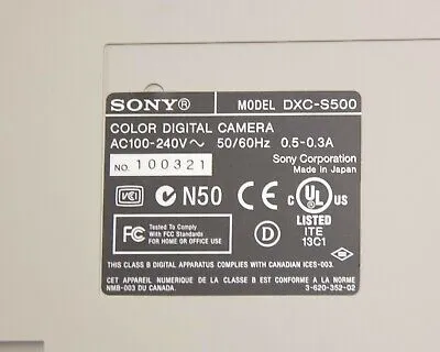 USED Sony DXC-S500