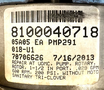 Used _UNKNOWN_ 018U1 Rotary Pumps West Virginia US | Cooper Industries #1409640