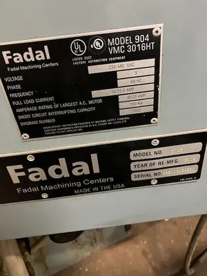Used 2002 FADAL VMC-3016HT Vertical Machining Centers Michigan US | Industrial Machinery NJ LLC #934927