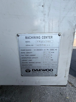2000 DAEWOO MYNX 500 Vertical Machining Centers | PM Machines (9)