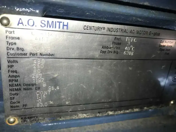 Used A.O. SMITH _UNKNOWN_ Motors (misc) Ohio US | D & H Machinery, Inc. #222967