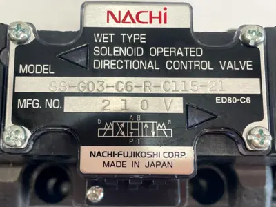 NEW NACHI SS-G03-C6-R-C115-21 DIRECTIONAL CONTROL VALVE SSG03C6RC11521