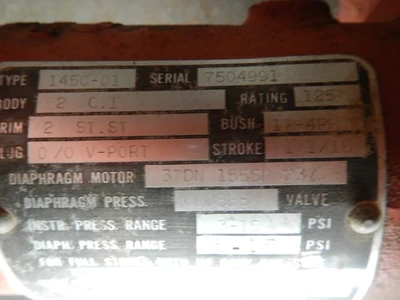 Kieley & Mueller 2" 125 Rating, Cast Iron Flanged Control Valve