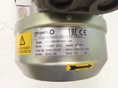 Effepizeta SCL K05-MS Regenerative Vacuum Blower 156cfm 4Hp 230/460V 3PH