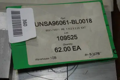 6061-T6511 Aluminum Blocks - 1" x 2" x 2.25"