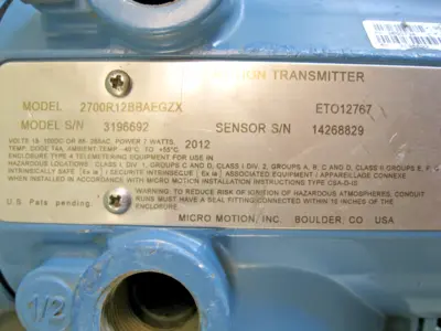 USED Micromotion 2700 R12 BB AEGZX
