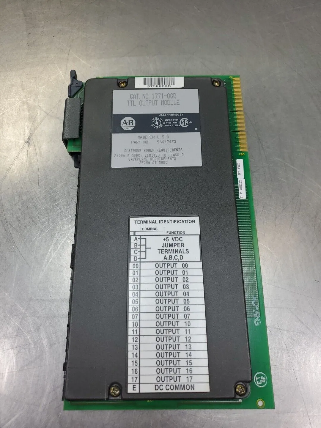 Allen Bradley 1771-OGD TTL Output Module. 3D-39