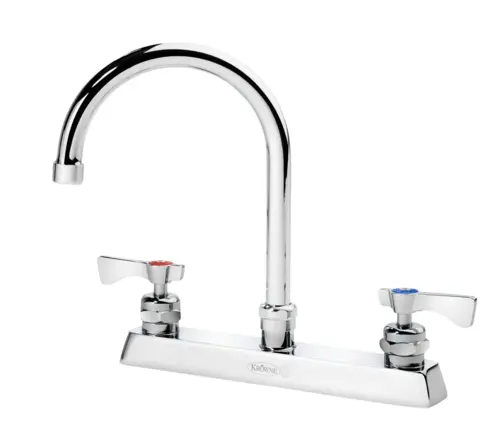 Krowne 15-501L Deck Mount Faucet - 6" Gooseneck Spout, 8" Centers