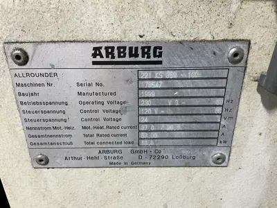 Used 1999 ARBURG 221 KS 350100 Injection Molding Machines Ohio US | HGR 24 #1314756