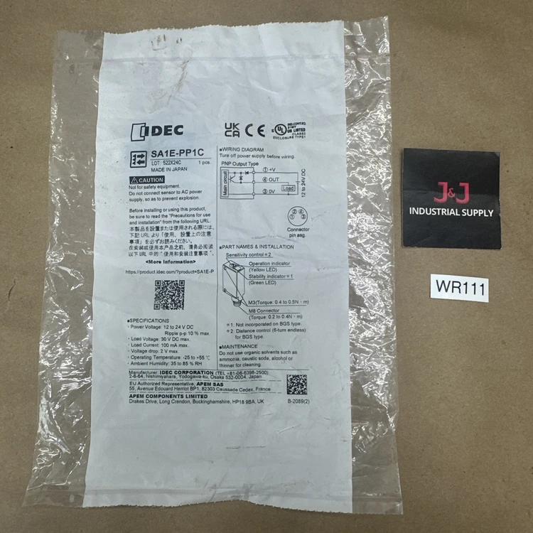 New | in-Stock IDEC SA1E-PP1C Sensors Indiana US | J&J Industrial Supply #1074226