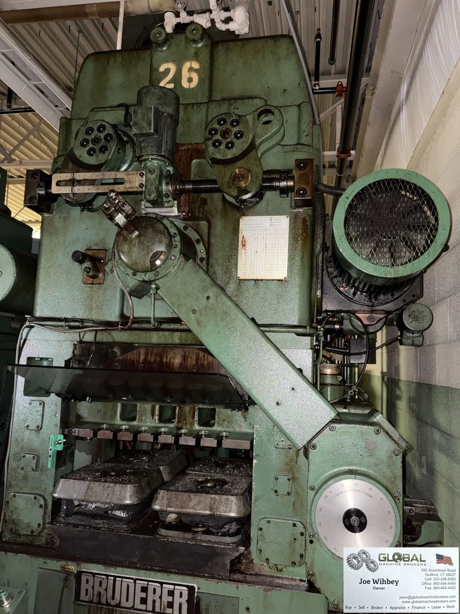 1978 BRUDERER BSTA 40 High Speed Stamping Press 12-57mm Stroke