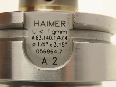 Haimer A63.140.1/4Z4 Arbor Mill Tool Holder Shrink Chuck 1/4" x 3.15"