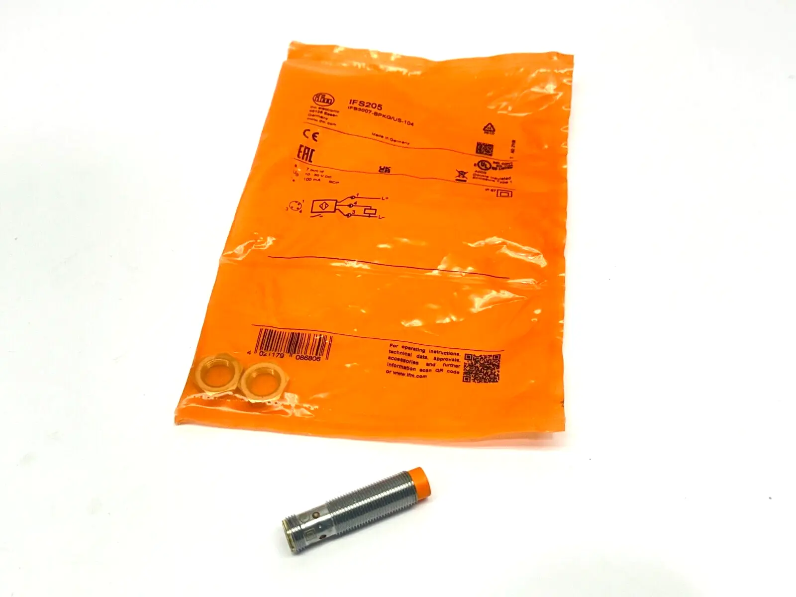 IFS205, IFB3007-BPKG/US-104 | IFM IFS205 Inductive Sensor IFB3007-BPKG/US-104 - New Other