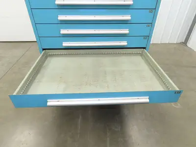 Nu-Era Modular Tool Storage Cabinet 11 Drawer 45x28x61" Stanley Vidmar Blue