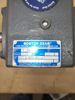 New | in-Stock BOSTON GEAR BOSTON GEAR BOX CAT # F718-30K-B5-J1 ** NEW NO BOX** Gearboxes | ND Industrial Surplus #1217028