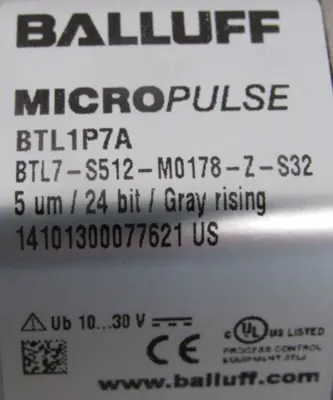 NEW BALLUFF BTL1P7A LINEAR POSITION SENSOR BTL7-S512-M0178-Z-S32