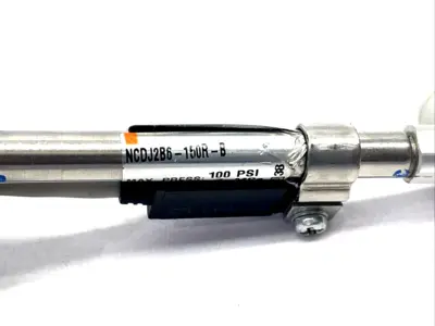 NCDJ2B6-150R-B | SMC  Pneumatic Cylinder 1/4" Bore 1-1/2" Stroke w/ D-H7A2 - Used