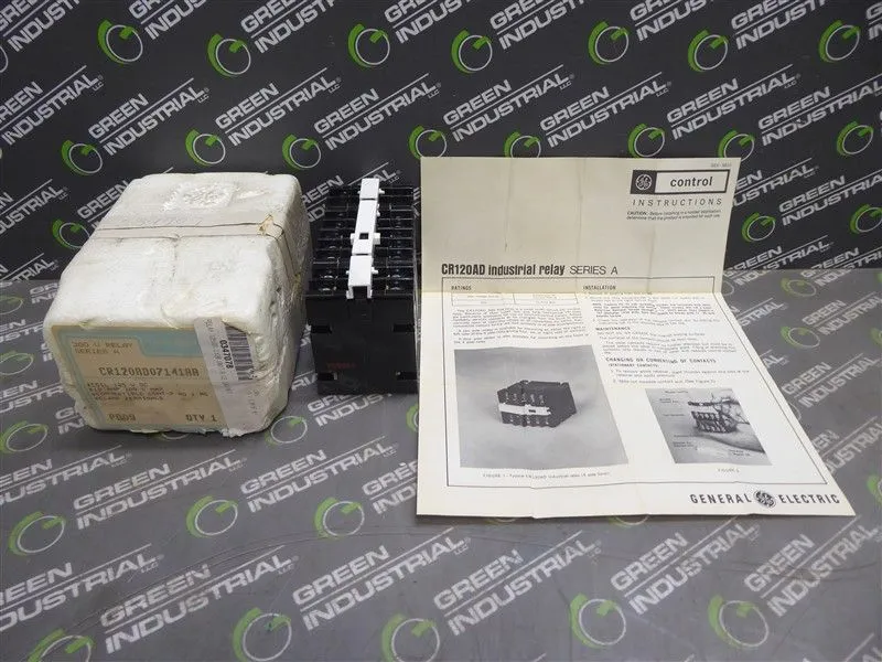 General Electric CR120AD07141AA Relay Time Delay Ser. A 300V 10A 125VDC Coil New