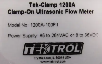 NEW TEKTROL 1200A-100F1 TEK-CLAMP 1200A ULTRASONIC CONTROLLER 1200A100F1