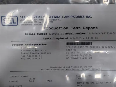 Schweitzer SEL-751 Feeder Protection Relay 751201ACACA7785A800 751#4NJ7 New NIB