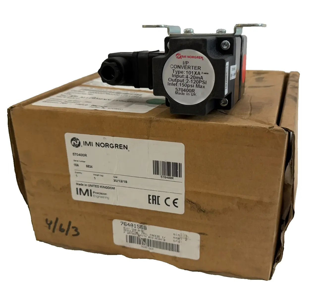 NEW IMI NORGREN 570400R I/P CONVERTER 101XA
