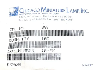 100 NEW CHICAGO MINIATURE LAMPS #387