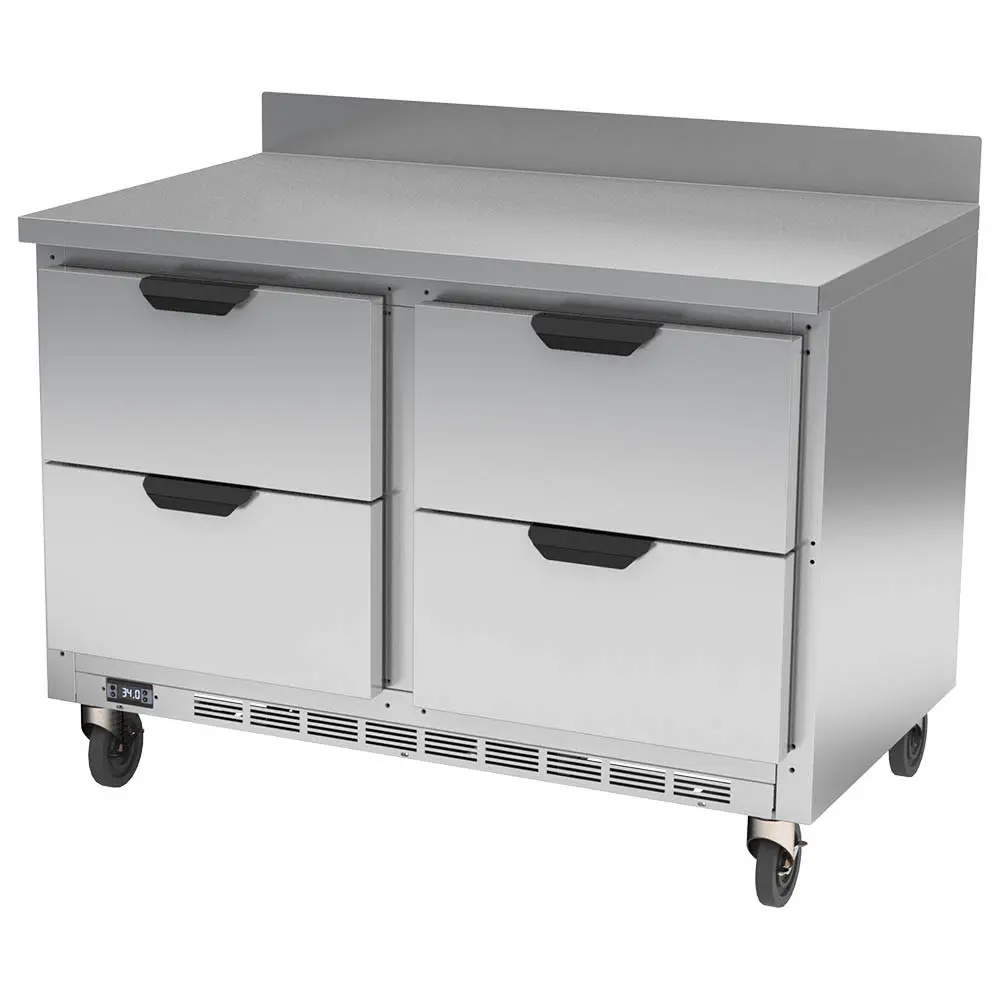 Beverage-Air WTRD48AHC-4-FIP 48" Worktop Refrigerator W/ (2) Section, 115v