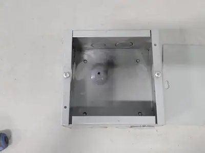 6"x6"x4" Screw Cover Junction Pull Box, 8 Knockouts