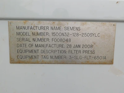 Used Siemens _UNKNOWN_ Filter Presses Ohio US | Equipment Recovery Corp. #1331579