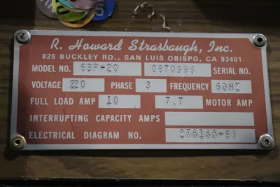 USED STRASBAUGH 6BP-20