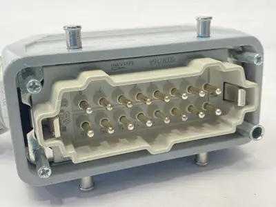 USED WEIDMULLER MALE CONNECTOR 16P 16A 500V 1207500000 W/ 1788180000
